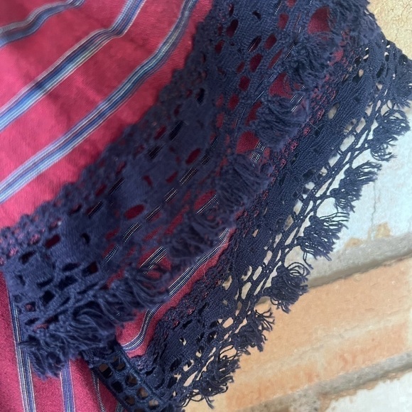 NWT Sea New York Flutter lace sleeves with tassels blouse top boho - Picture 4 of 8